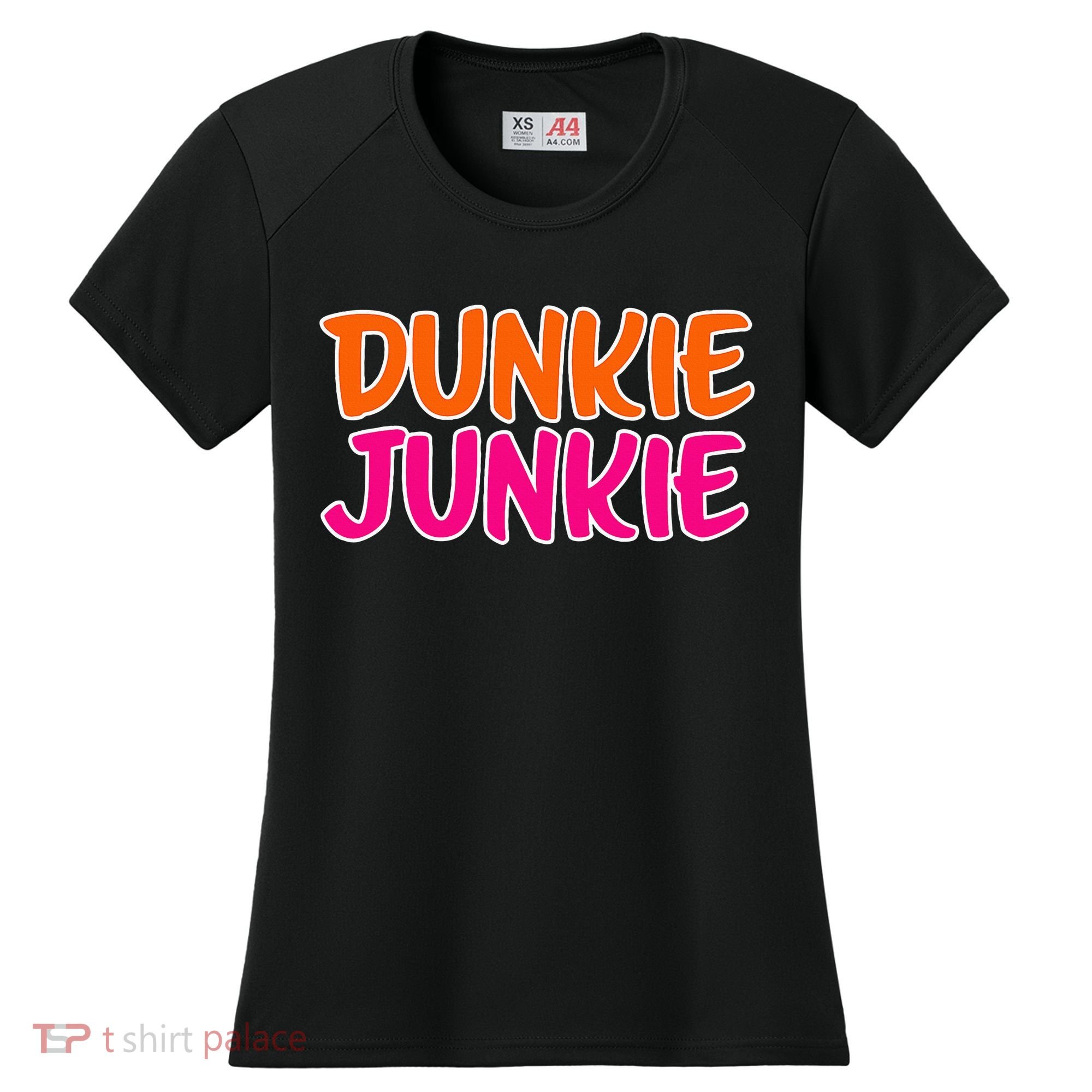 Dunkie Junkie Donut And Coffee Lover Women's Cooling Performance Crew T-Shirt