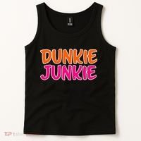 Dunkie Junkie Donut And Coffee Lover Tank Top thumb 2