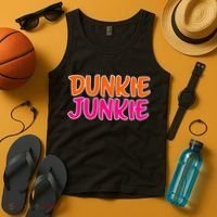Dunkie Junkie Donut And Coffee Lover Tank Top thumb 4