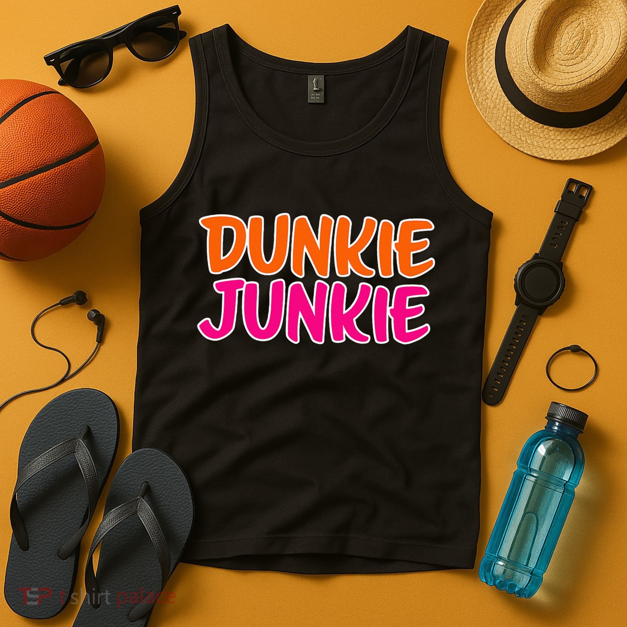 Dunkie Junkie Donut And Coffee Lover Tank Top