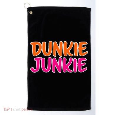 Dunkie Junkie Donut And Coffee Lover Golf Towel