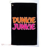 Dunkie Junkie Donut And Coffee Lover Golf Towel thumb 0