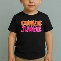 Dunkie Junkie Donut And Coffee Lover Toddler T-Shirt thumb 2