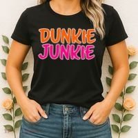 Dunkie Junkie Donut And Coffee Lover Women's T-Shirt thumb 2