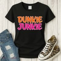 Dunkie Junkie Donut And Coffee Lover Women's T-Shirt thumb 3