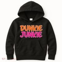 Dunkie Junkie Donut And Coffee Lover Kids Hoodie thumb 0