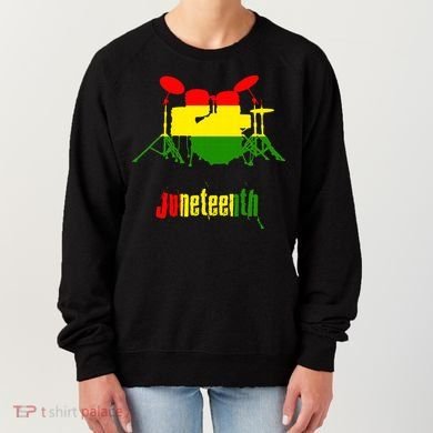 Drummer Juneteenth Day Black Pride History Love Music Drum Women's Sweatshirt