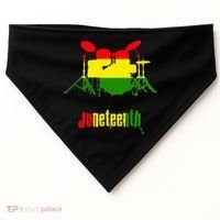 Drummer Juneteenth Day Black Pride History Love Music Drum USA-Made Doggie Bandana thumb 0