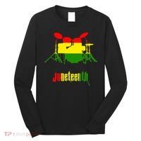 Drummer Juneteenth Day Black Pride History Love Music Drum Long Sleeve Shirt thumb 0