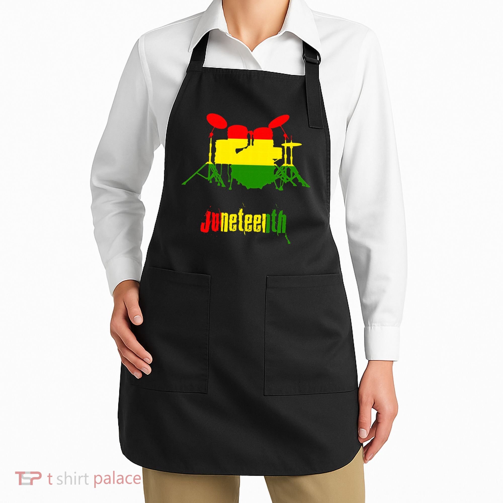 Drummer Juneteenth Day Black Pride History Love Music Drum Apron