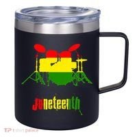 Drummer Juneteenth Day Black Pride History Love Music Drum 12oz Stainless Steel Coffee Mug thumb 0