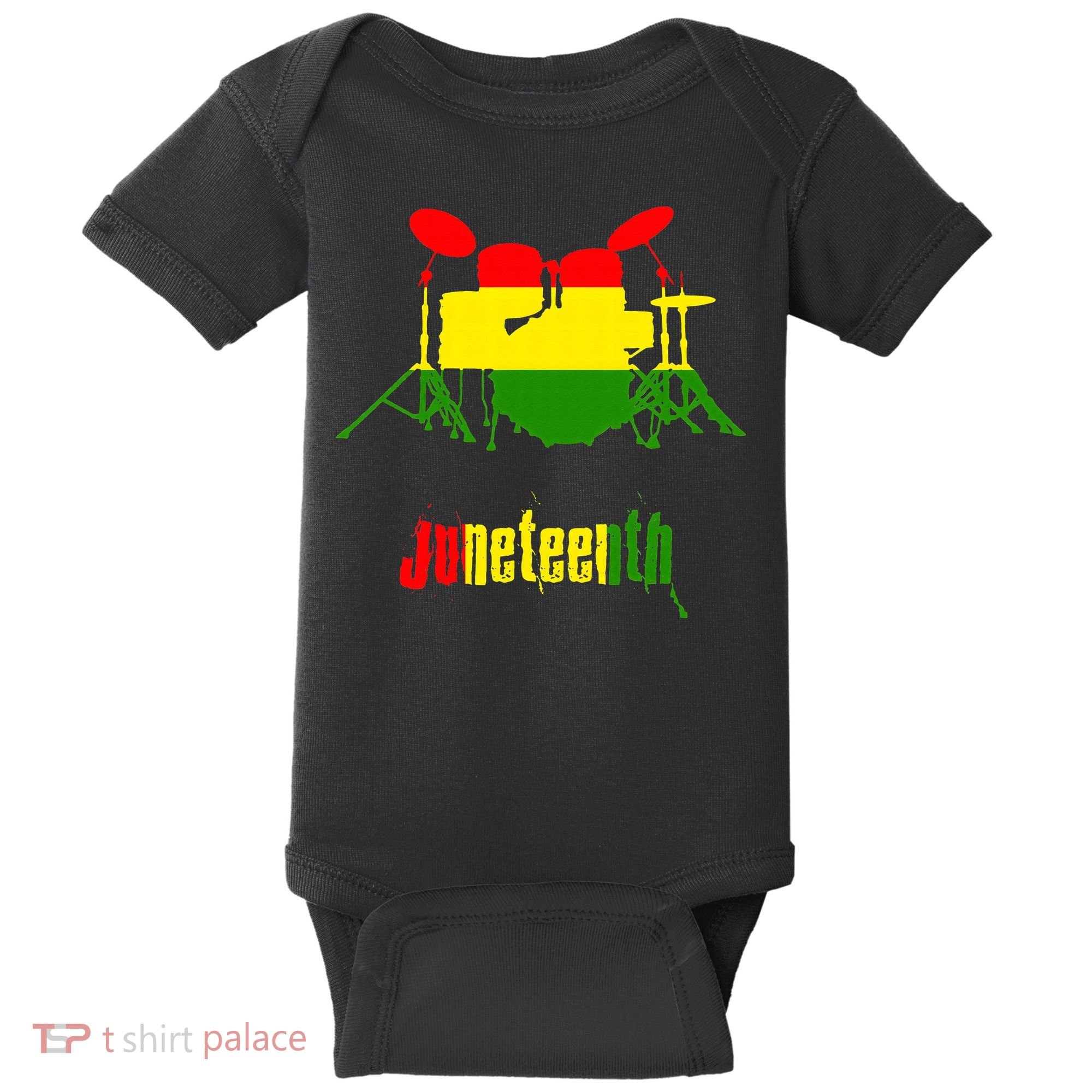 Drummer Juneteenth Day Black Pride History Love Music Drum Baby Bodysuit