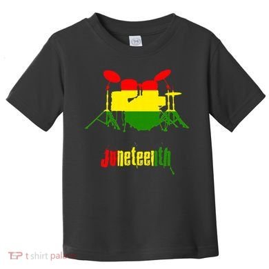 Drummer Juneteenth Day Black Pride History Love Music Drum Toddler T-Shirt