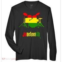 Drummer Juneteenth Day Black Pride History Love Music Drum Zone Performance Long-Sleeve T-Shirt thumb 0
