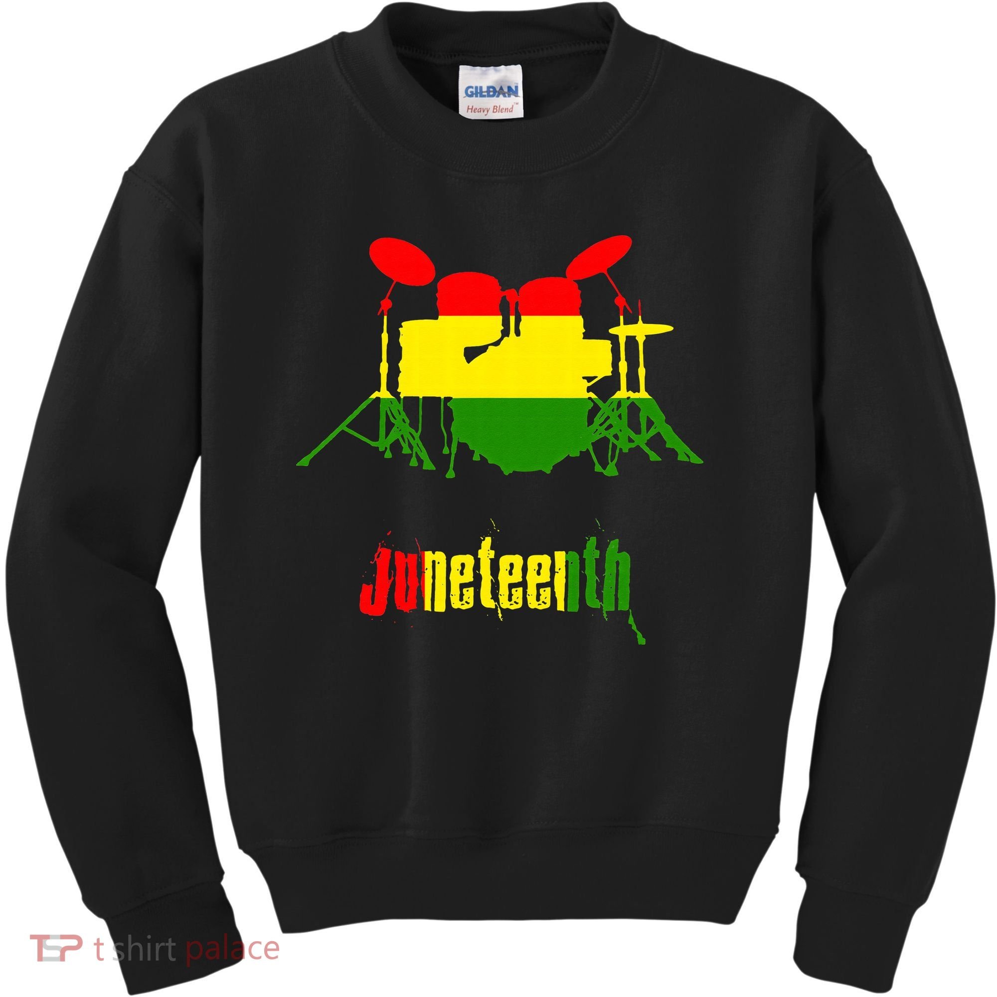 Drummer Juneteenth Day Black Pride History Love Music Drum Kids Sweatshirt