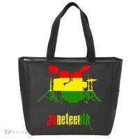 Drummer Juneteenth Day Black Pride History Love Music Drum Tote Bag thumb 0