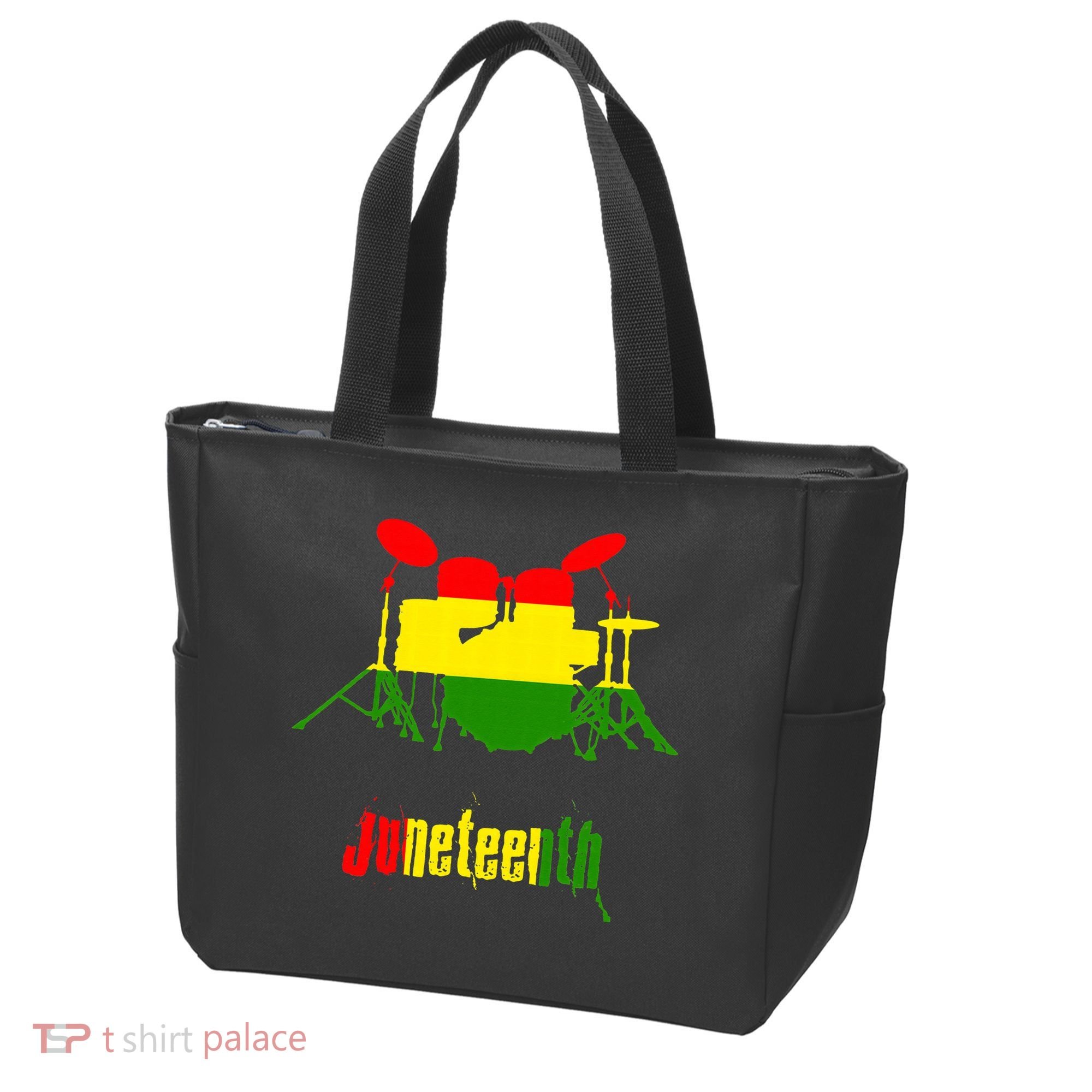 Drummer Juneteenth Day Black Pride History Love Music Drum Tote Bag