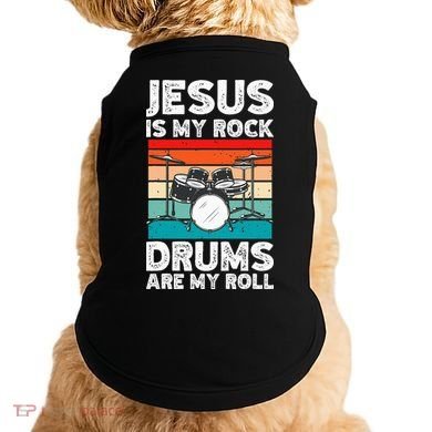 Drummer Jesus Drumming Drums Percussion Faith Christian Doggie Tank