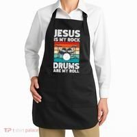 Drummer Jesus Drumming Drums Percussion Faith Christian Apron thumb 2