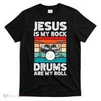 Drummer Jesus Drumming Drums Percussion Faith Christian T-Shirt thumb 0