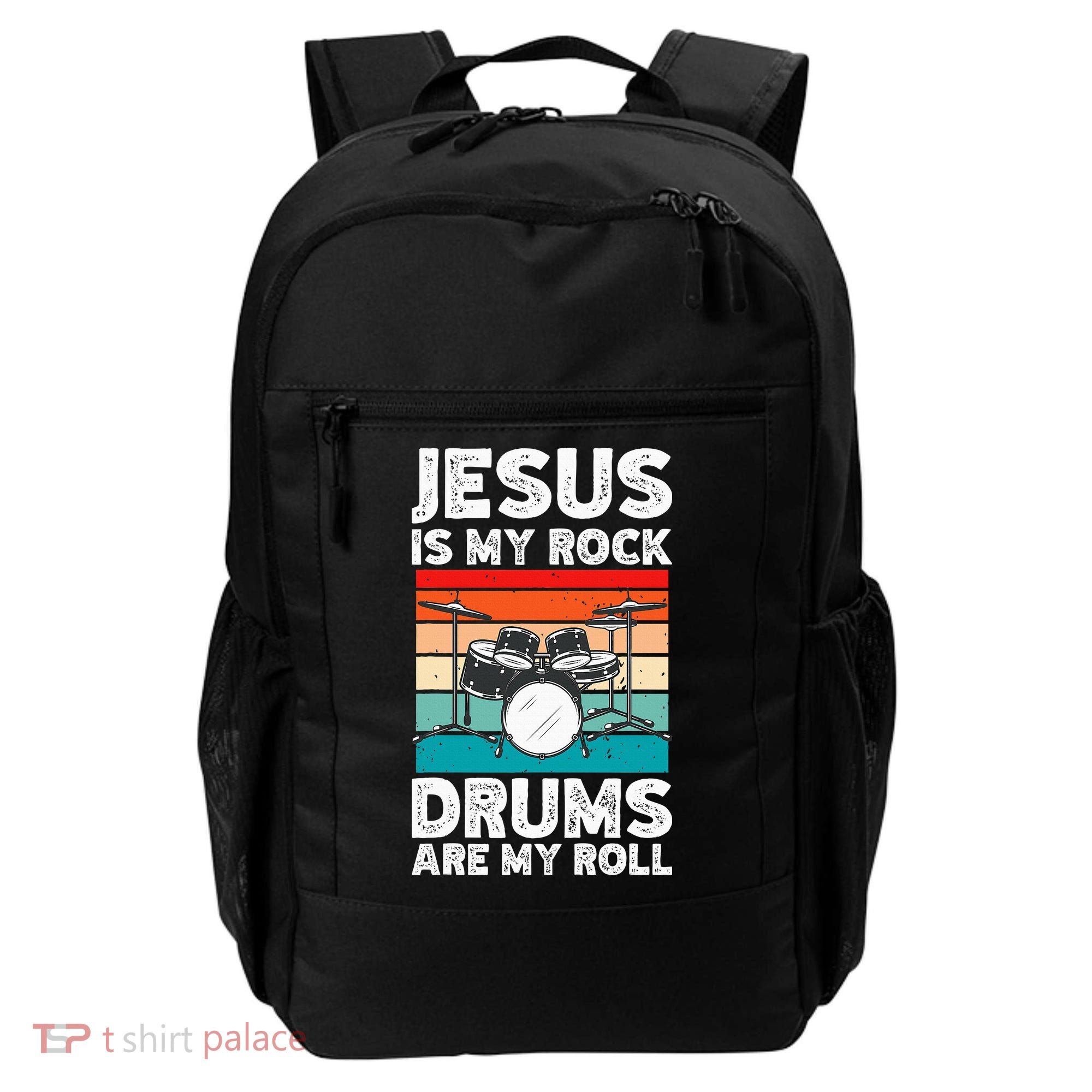 Drummer Jesus Drumming Drums Percussion Faith Christian Backpack