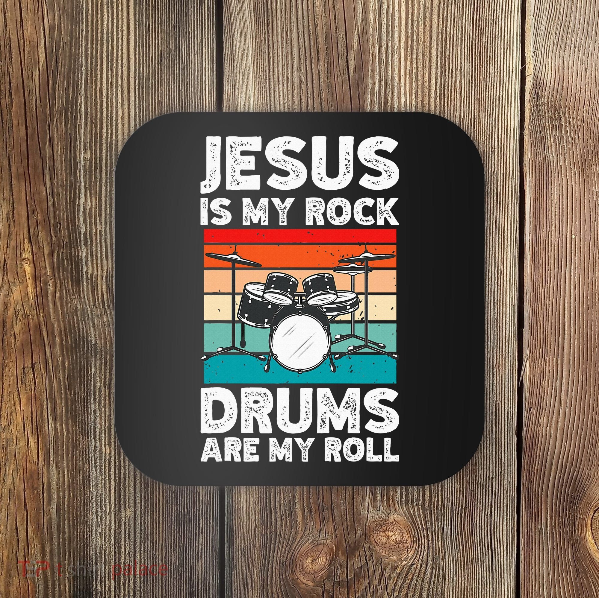 Drummer Jesus Drumming Drums Percussion Faith Christian Coaster