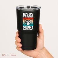 Drummer Jesus Drumming Drums Percussion Faith Christian Tumbler thumb 2