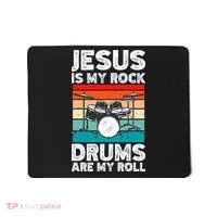 Drummer Jesus Drumming Drums Percussion Faith Christian Mousepad thumb 0