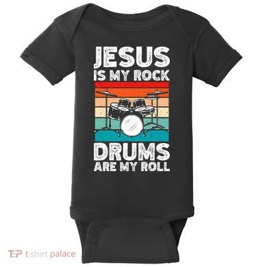 Drummer Jesus Drumming Drums Percussion Faith Christian Baby Bodysuit