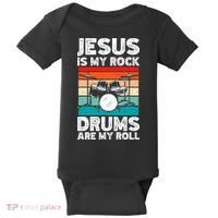 Drummer Jesus Drumming Drums Percussion Faith Christian Baby Bodysuit thumb 0