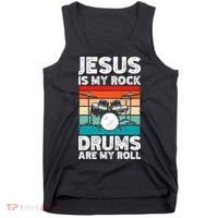 Drummer Jesus Drumming Drums Percussion Faith Christian Tank Top thumb 0