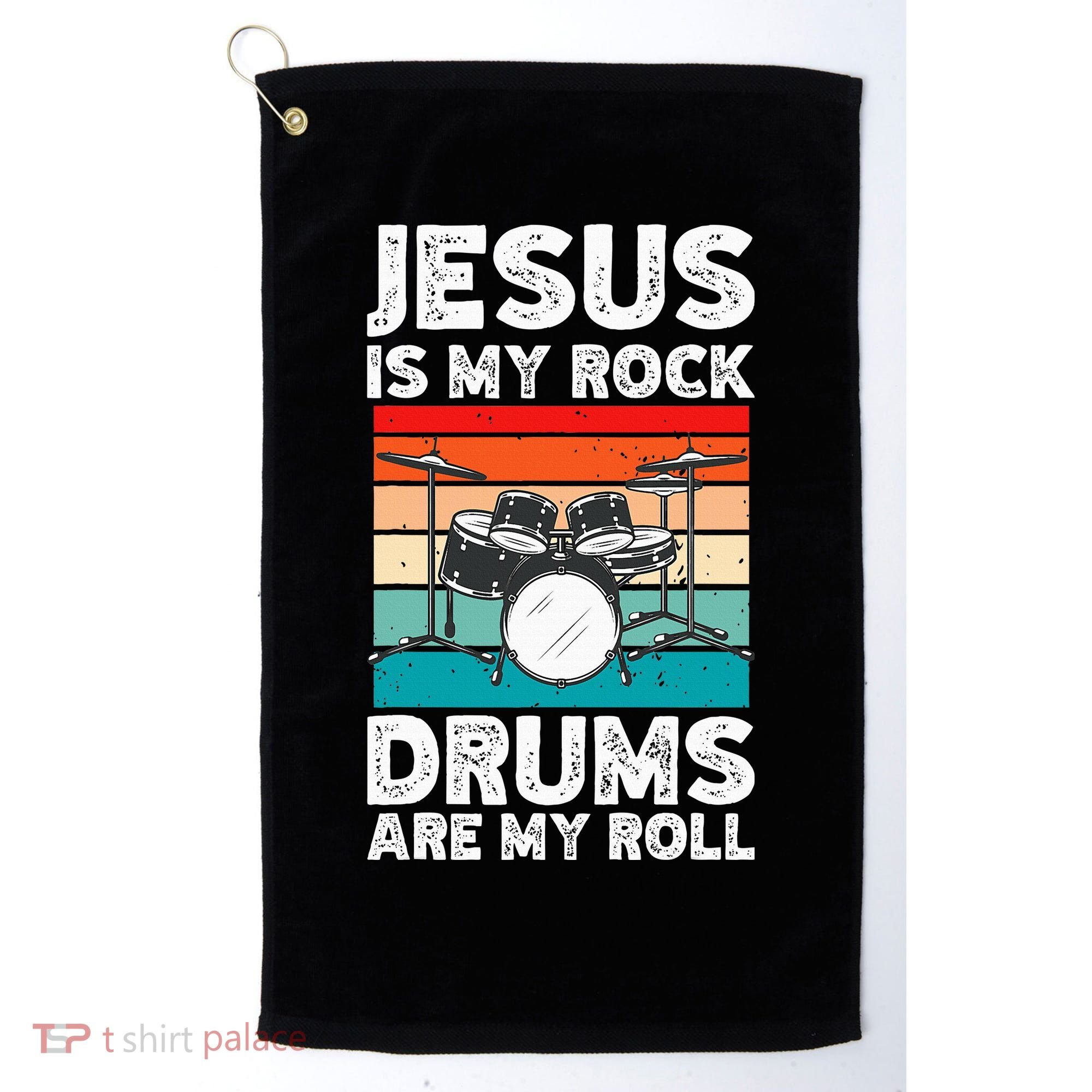 Drummer Jesus Drumming Drums Percussion Faith Christian Golf Towel