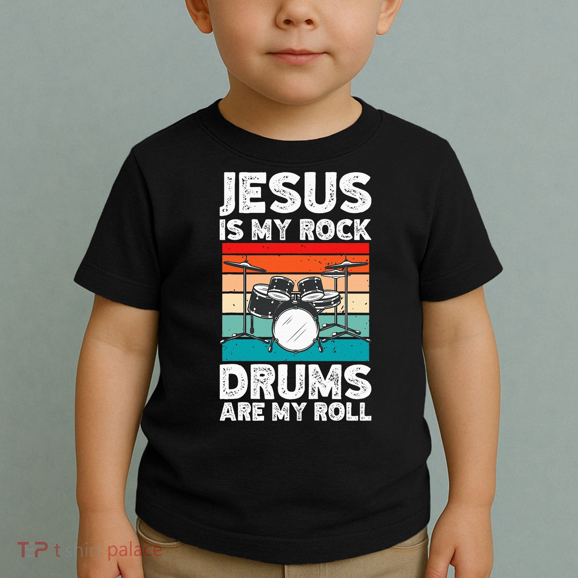 Drummer Jesus Drumming Drums Percussion Faith Christian Toddler T-Shirt