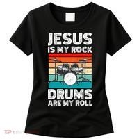 Drummer Jesus Drumming Drums Percussion Faith Christian Women's T-Shirt thumb 0