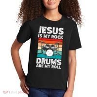 Drummer Jesus Drumming Drums Percussion Faith Christian Kids T-Shirt thumb 2