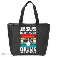 Drummer Jesus Drumming Drums Percussion Faith Christian Tote Bag thumb 0