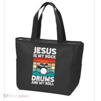 Drummer Jesus Drumming Drums Percussion Faith Christian Tote Bag thumb 3