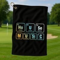 Disc Jockey DJ House Music Relaxing Electronic Music EDM Golf Towel thumb 1