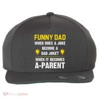 Dad Joke Funny Parent Quote Wool Snapback Cap thumb 0