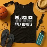 Do Justice Love Mercy Walk Humbly Bible Verse Gift Micah 68 Tank Top thumb 4