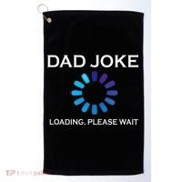 Dad Joke Loading Please Wait Funny Golf Towel thumb 0