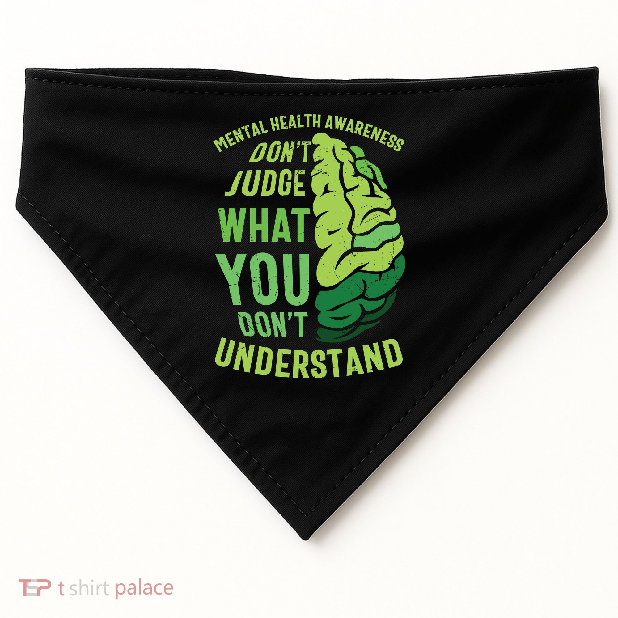 Dont Judge Mental Health Awareness USA-Made Doggie Bandana