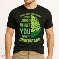 Dont Judge Mental Health Awareness Cooling Performance Crew T-Shirt thumb 2