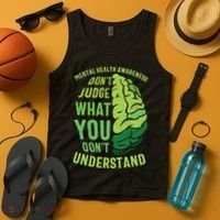 Dont Judge Mental Health Awareness Tank Top thumb 4