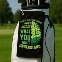Dont Judge Mental Health Awareness Golf Towel thumb 2