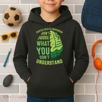 Dont Judge Mental Health Awareness Kids Hoodie thumb 2