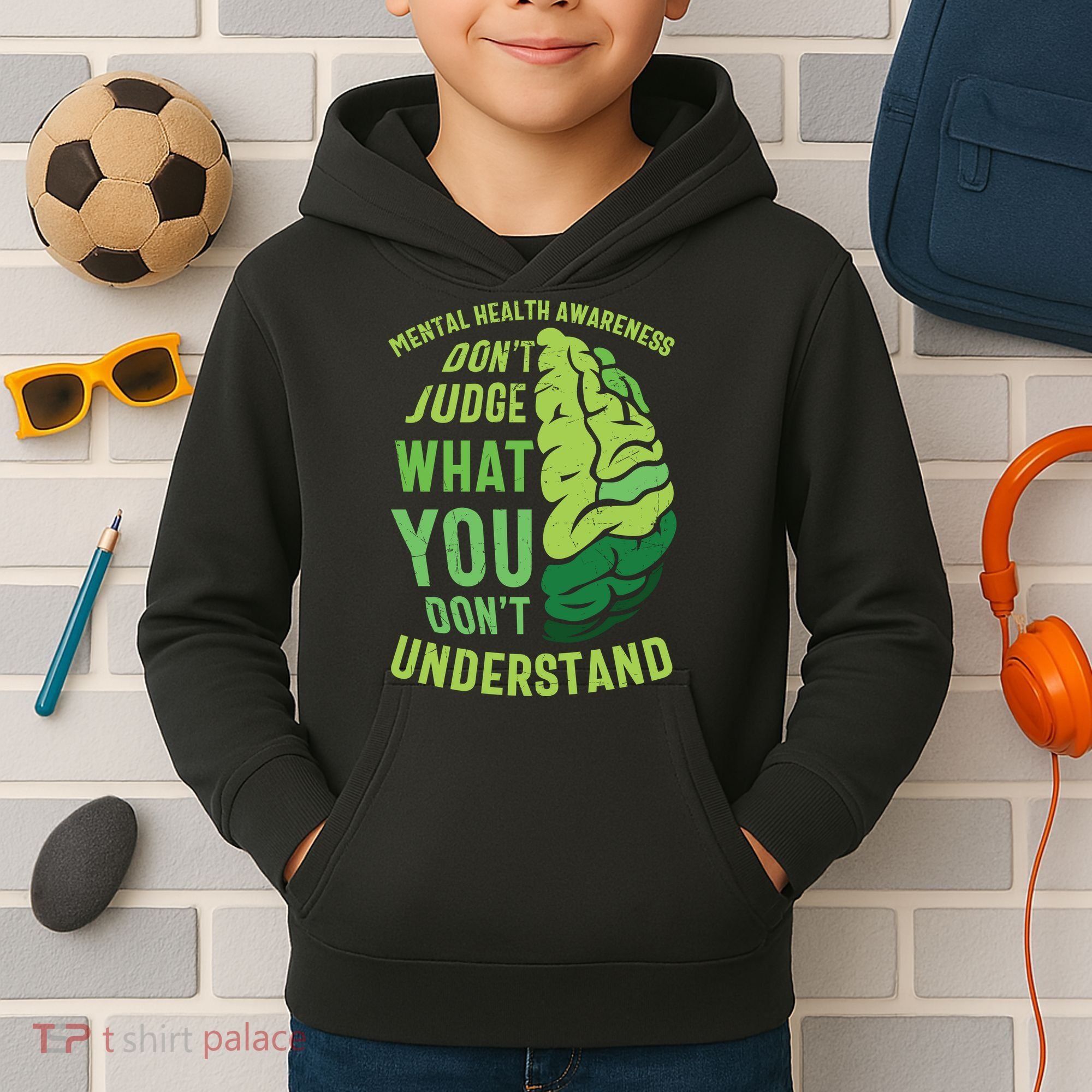 Dont Judge Mental Health Awareness Kids Hoodie