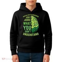 Dont Judge Mental Health Awareness Kids Hoodie thumb 4