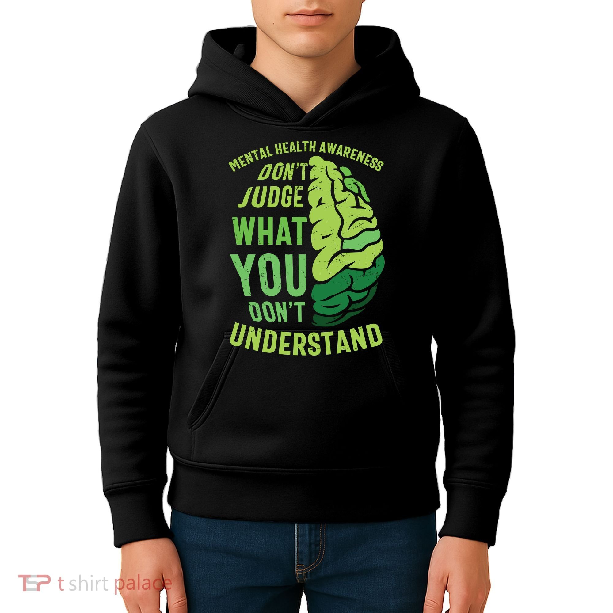Dont Judge Mental Health Awareness Kids Hoodie