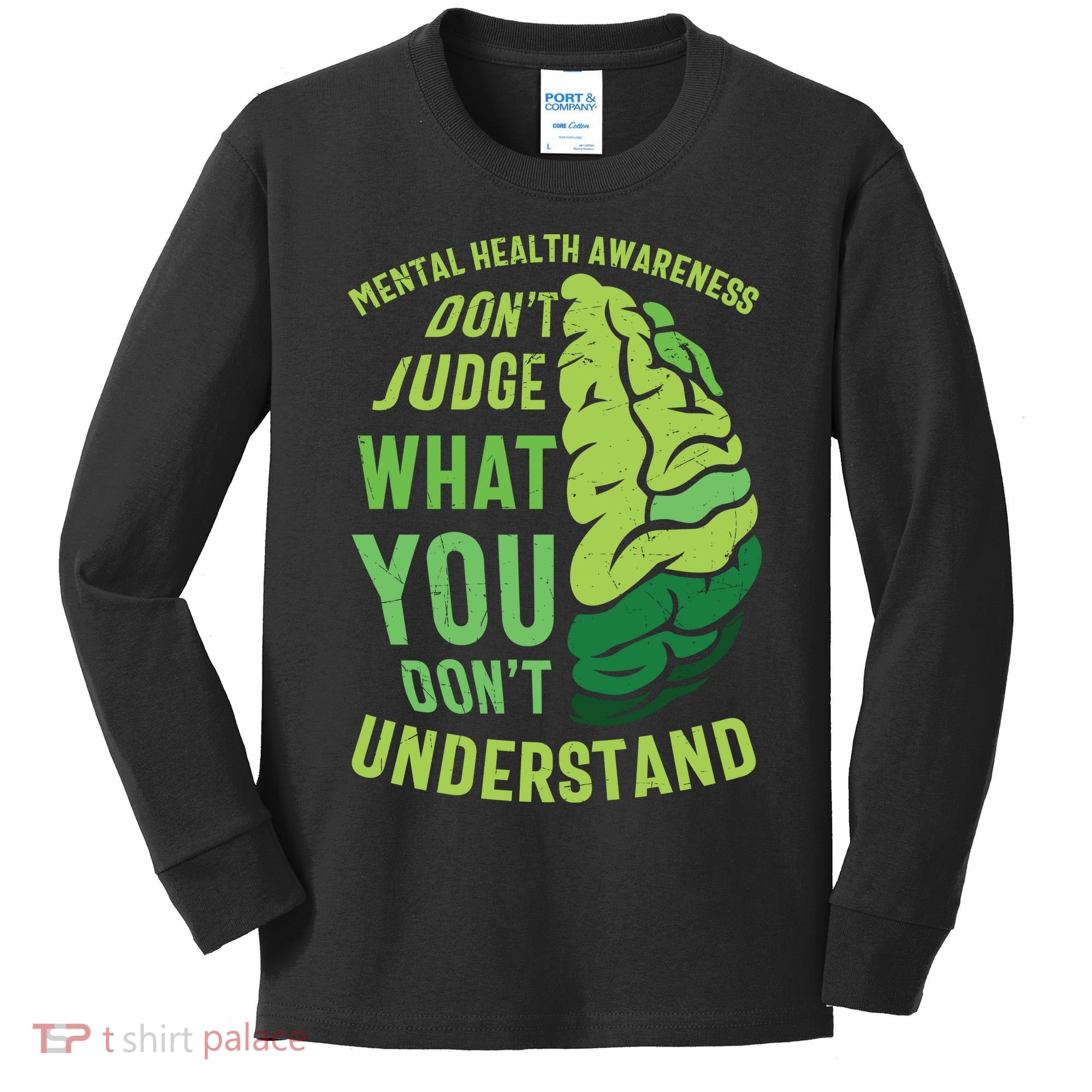 Dont Judge Mental Health Awareness Kids Long Sleeve Shirt